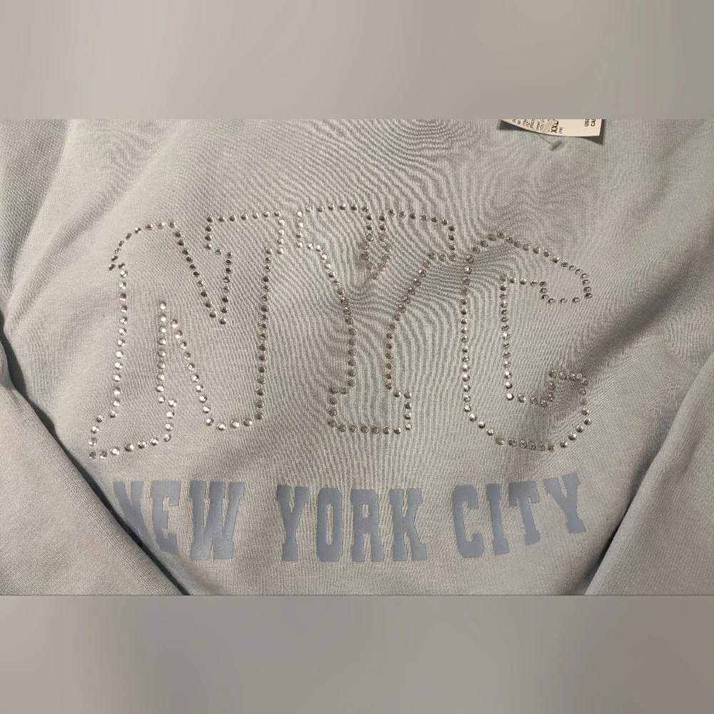 The Children's Place Cropped Rhinestone NYC Sweatshirt Bundle sz XXL 16 NWT